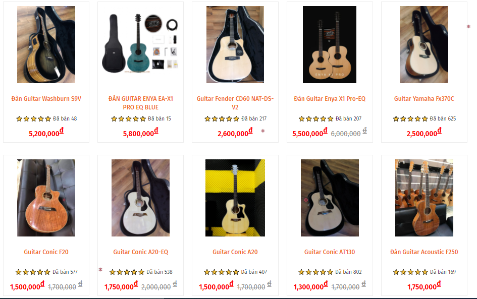 Đàn Guitar Acoustic | Đàn guitar acoustic giá rẻ