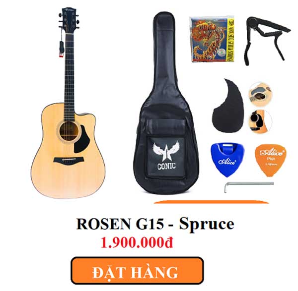 Đàn Guitar Rosen G15 Solid
